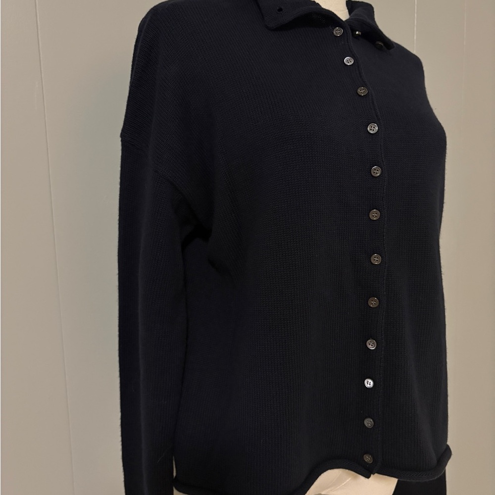 Alex Mill Taylor Cardigan Navy Cotton Cashmere Small NWT Preppy Classic Capsule - Picture 6 of 16